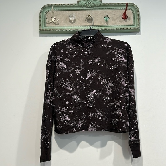 Chaser mock neck long sleeve T-shirt star dust galaxy print size large new w tag - Picture 1 of 5